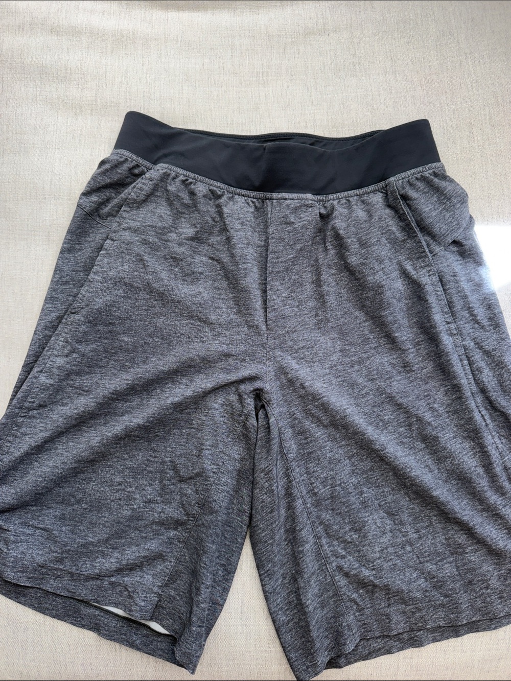 lululemon athletica Kids Heather Gray Shorts with Black Waistband